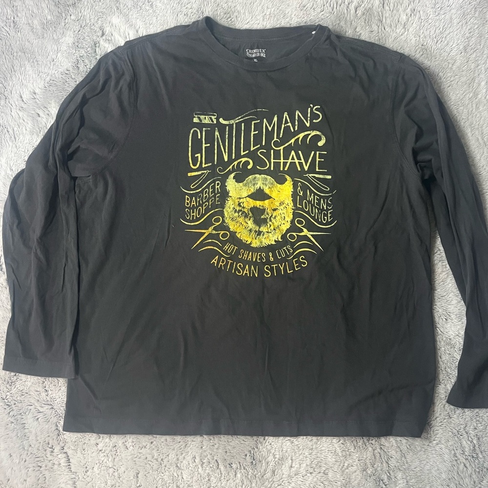 Cremieux Long Sleeved T-shirt XL 100% cotton Gentleman’s Shave Barber Shoppe